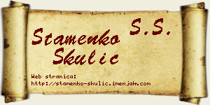 Stamenko Skulić vizit kartica